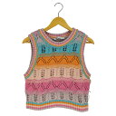 【中古】ザラ ZARA クロシェ ニットベスト レディース import:M