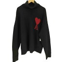 【中古】アミアレクサンドルマテュッシ AMI ALEXANDRE MATTIUSSI 24AW ADC FUNNEL NECK SWEATER ハートロゴ ファ...