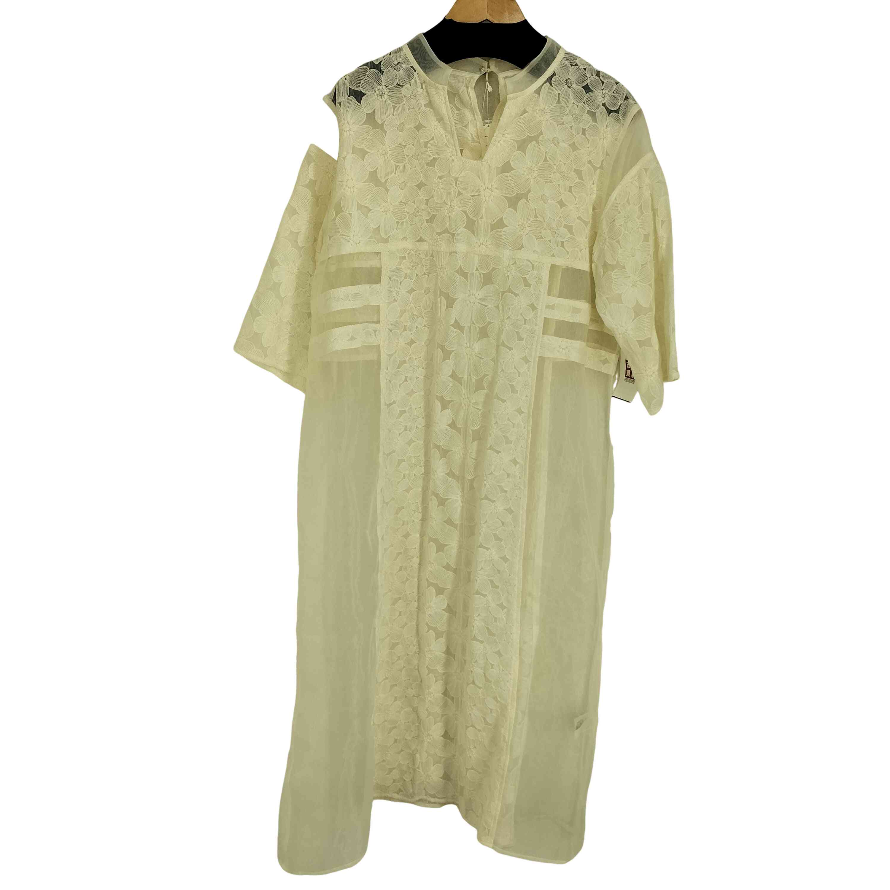 【中古】ウィルフリー willfully flower organdy lace switching layered OP レディース 表記無