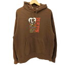 【中古】バートン BURTON ロゴプリント プルオーバーパーカー メンズ Medium