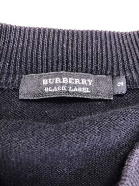 バーバリーブラックレーベル BURBERRY BLACK LABEL カーディガン メンズ - 黒系 JPN：2 日本サイズ：M-L 相当 ワンポイント刺繍　カーディガン【中古】【ブランド古着バズストアBAZZSTORE】【110320】