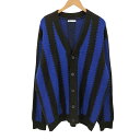 【中古】ザラ ZARA バイカラー ストライプ アクリルカーディガン メンズ import:XL