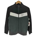 【中古】ナイキ NIKE スウッシュ ロゴ 刺繍 切替 トラック ジャケット ジャージ レディース import:L