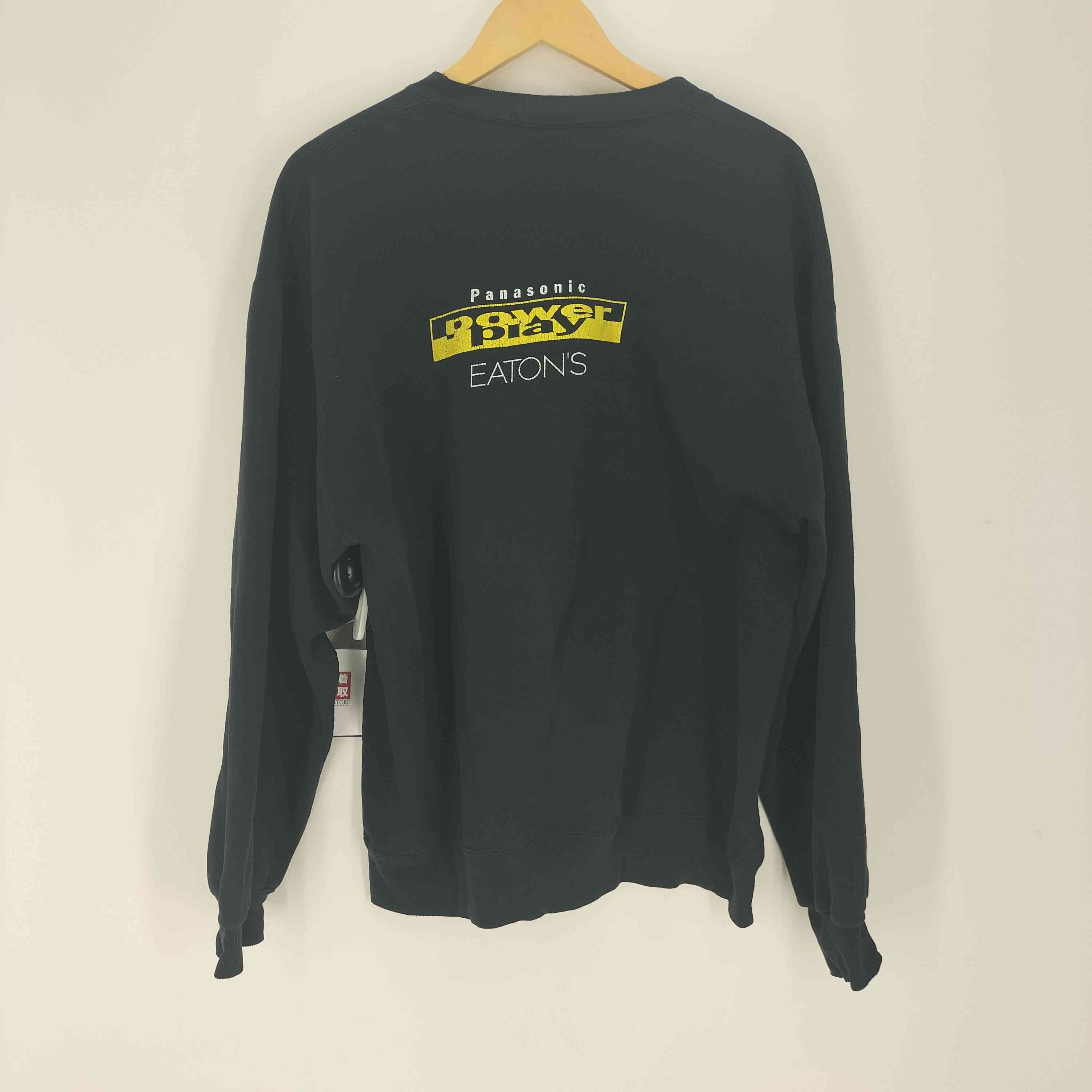 【中古】ユーズドフルギ USED古着 90S RUSSELLボディ USA製 PowerPlay ガジェット 企業ロゴ 両面 プリント 前Vガゼット クルーネック スウェット メンズ import：XL bazzstore-12189938 BAZZSTORE ブランド古着バズストア サンプル画像2