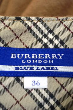 バーバリーブルーレーベル BURBERRY BLUE LABEL プリーツスカート レディース - 茶系 JPN：36 ロゴ刺繍ウールスカート【中古】【ブランド古着バズストア】【040119】