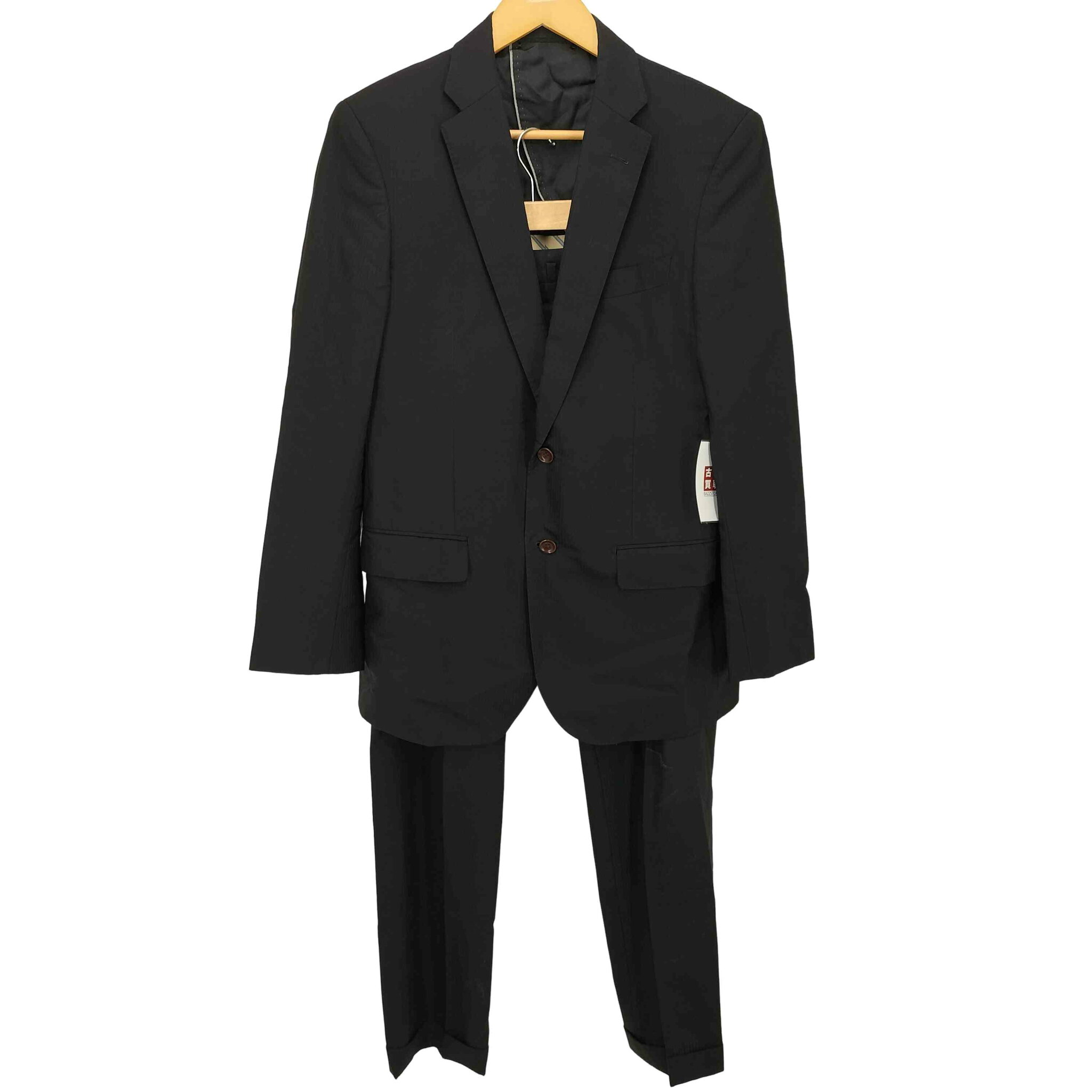 【中古】ヒルトン HILTON ストライプ柄 ウール スーツ セットアップ メンズ ONE SIZE