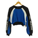 【中古】ザラ ZARA トリコカラー ロゴスウェット レディース import:S
