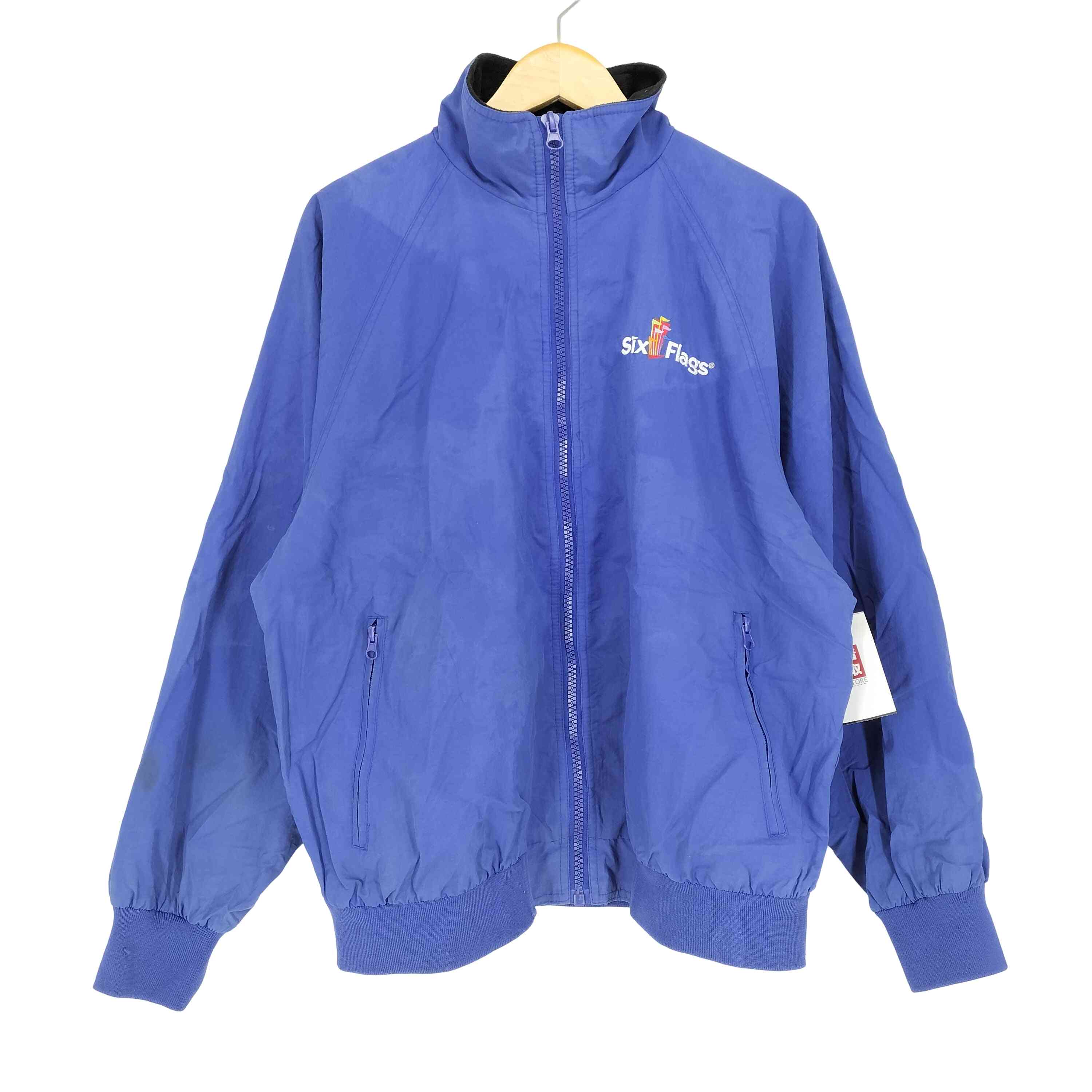 【中古】ユーズドフルギ USED古着 SIX FLAGS 刺繍ジップブルゾン メンズ 表記無