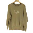 【中古】ナイキ NIKE 23AW OS CREW NCPS T100 ロゴ スウッシュ 刺繍 スウェット レディース import:L