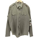 【中古】ユーズドフルギ USED古着 {{Logan Uniform Supply}} フラップポケット エポレット ミリタリーシャツ メンズ 17×38(4)