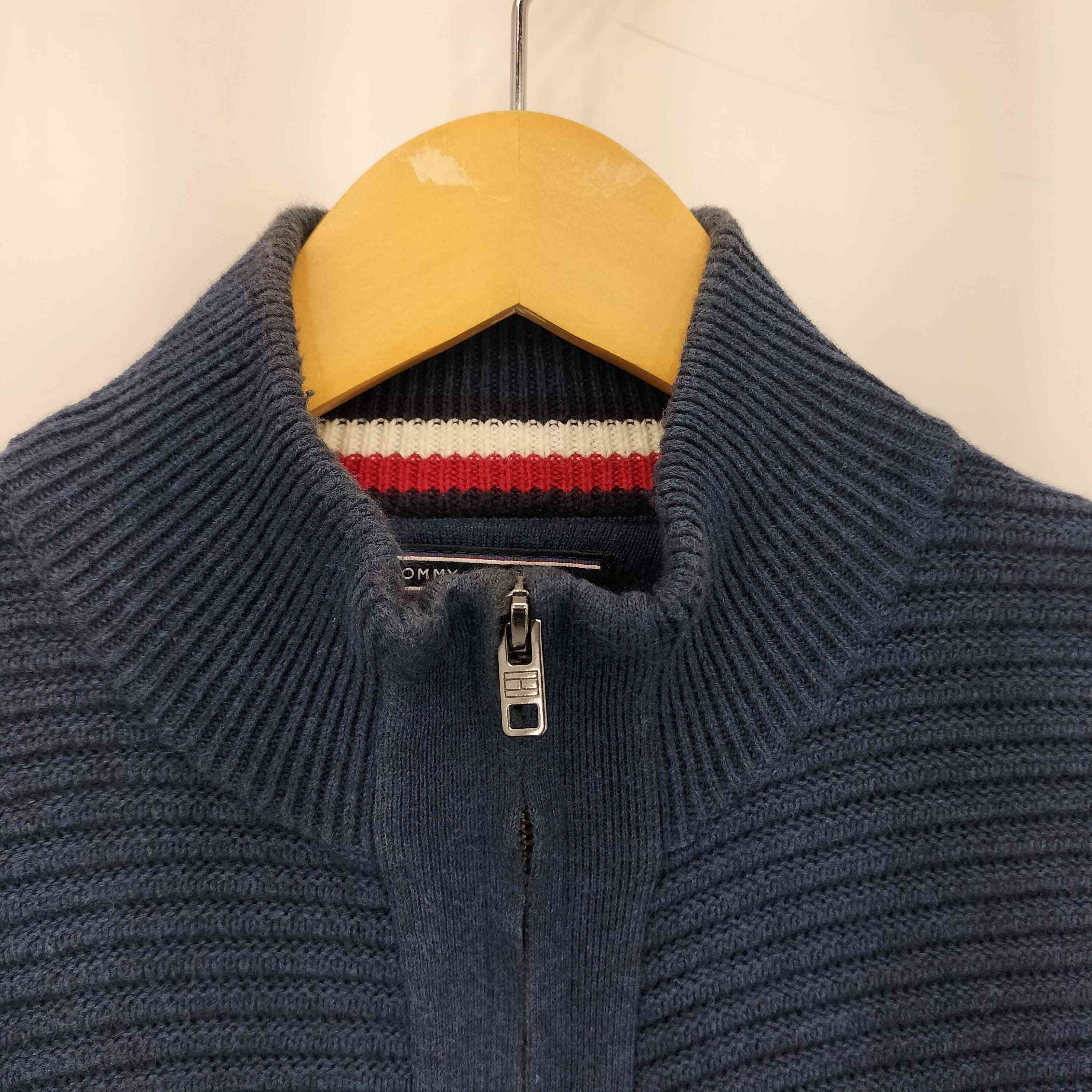 【中古】トミーヒルフィガー TOMMY HILFIGER Premium Cotton コットン ドライバーズニット メンズ S