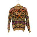 【中古】ユナイテッドカラーズオブベネトン UNITED COLORS OF BENETTON SHETLAND WOOL 総柄ニット メンズ 表記無
