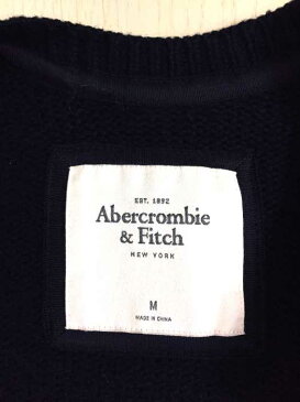 アバクロンビーアンドフィッチ Abercrombie & Fitch カーディガン レディース - 青系 × 白系 import：M ワッペン付きニットカーディガン【中古】【ブランド古着バズストアBAZZSTORE】【021119】