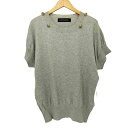 【中古】メルシーボークー mercibeaucoup 金ボタン 半袖ニット レディース JPN:1