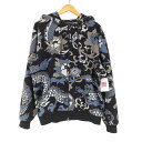 【中古】ステイプル staple 総柄ジップアップパーカー メンズ M