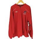 【中古】アンダーアーマー UNDER ARMOUR ハーフジップ ロゴ刺繍 フットボール プルオーバー メンズ 2XL