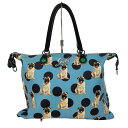 【中古】ユーズドフルギ USED古着 Gabs GABS LOVES ANIMALS パグ 水玉レザー トートバッグ レディース 表記無