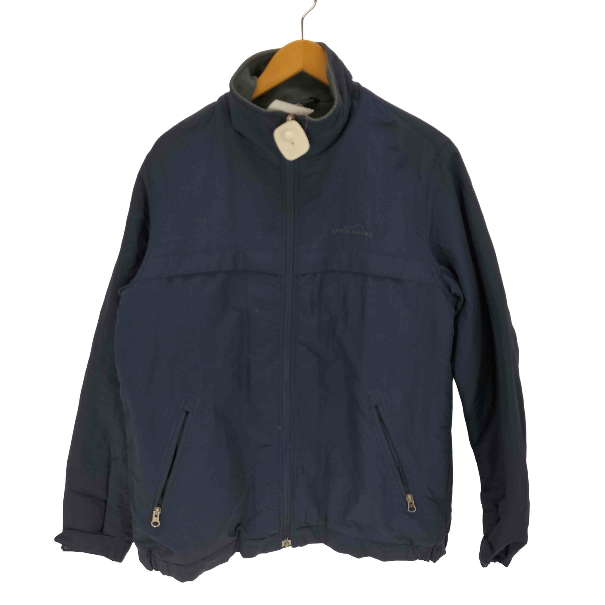 【中古】エディーバウアー Eddie Bauer ロゴ刺繍 ナイロンスタンドカラージャケット メンズ import:S