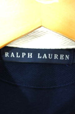 ラルフローレン RALPH LAUREN ポロシャツ レディース - 青系 × 白系 import：M クレイジーパターンワンポイント刺繍ノースリーブポロ【中古】【ブランド古着バズストアBAZZSTORE】【110619】