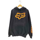 【中古】フォックスレーシング FOX RACING ファイヤーロゴプリントプルオーバーパーカー メンズ JPN:L