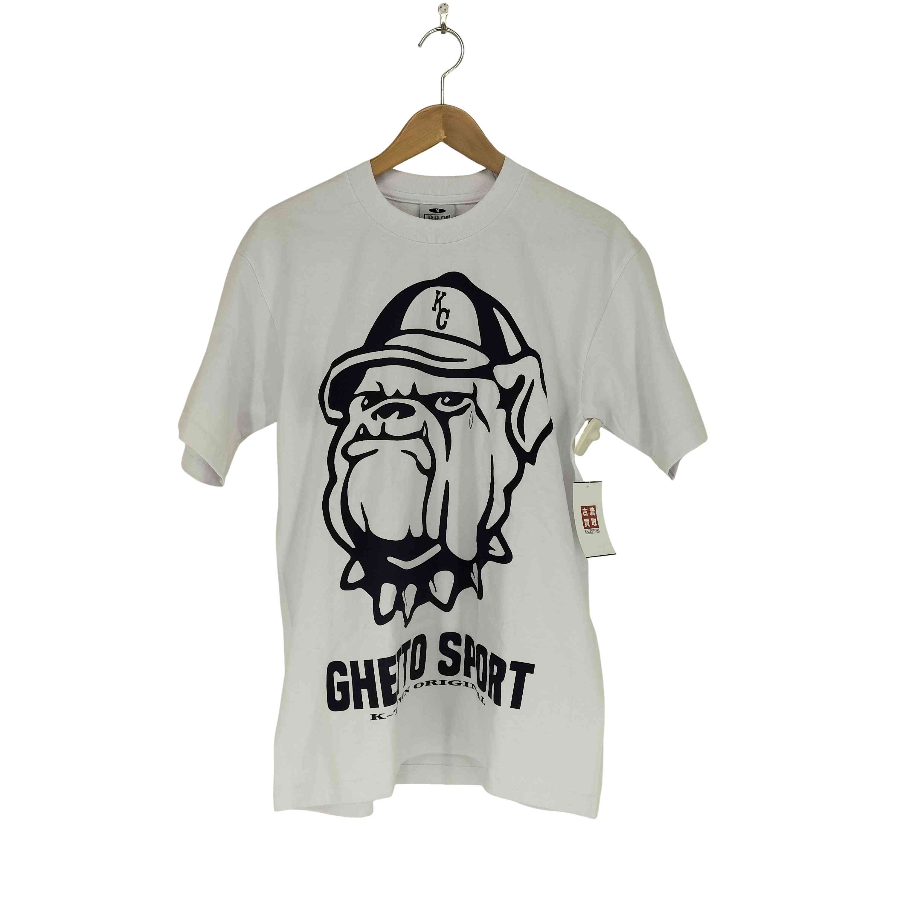【中古】プロクラブ PRO CLUB {{GHETTO SPORT}} フロントプリントクルーネックTシャツ メンズ M