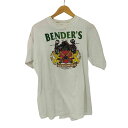 【中古】ユーズドフルギ USED古着 {{PERFECT SHIRT}} 90S USA製 BENDERS プリント クルーネック Tシャツ シングルステッチ ...