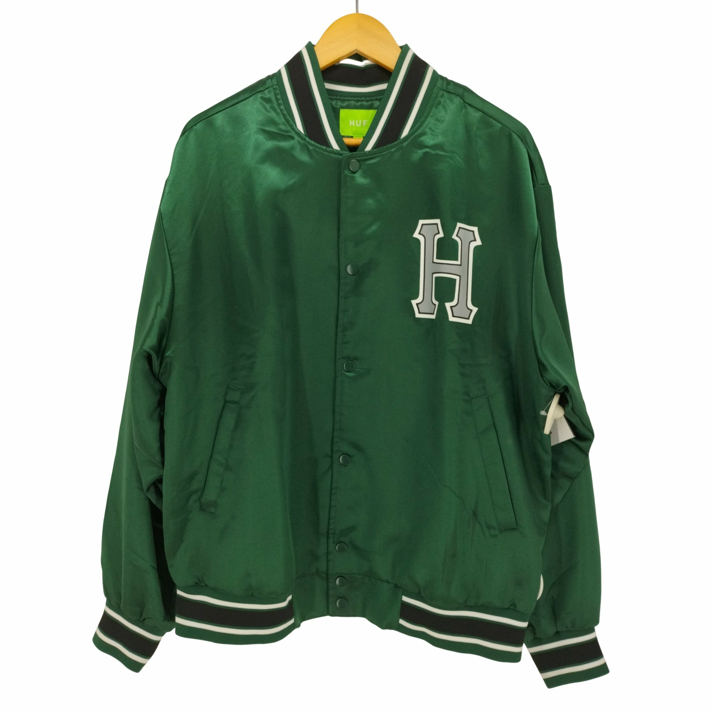 ハフ HUF 22AW CRACKERJACK SATIN BASEBALL JACKET メンズ JPN：L