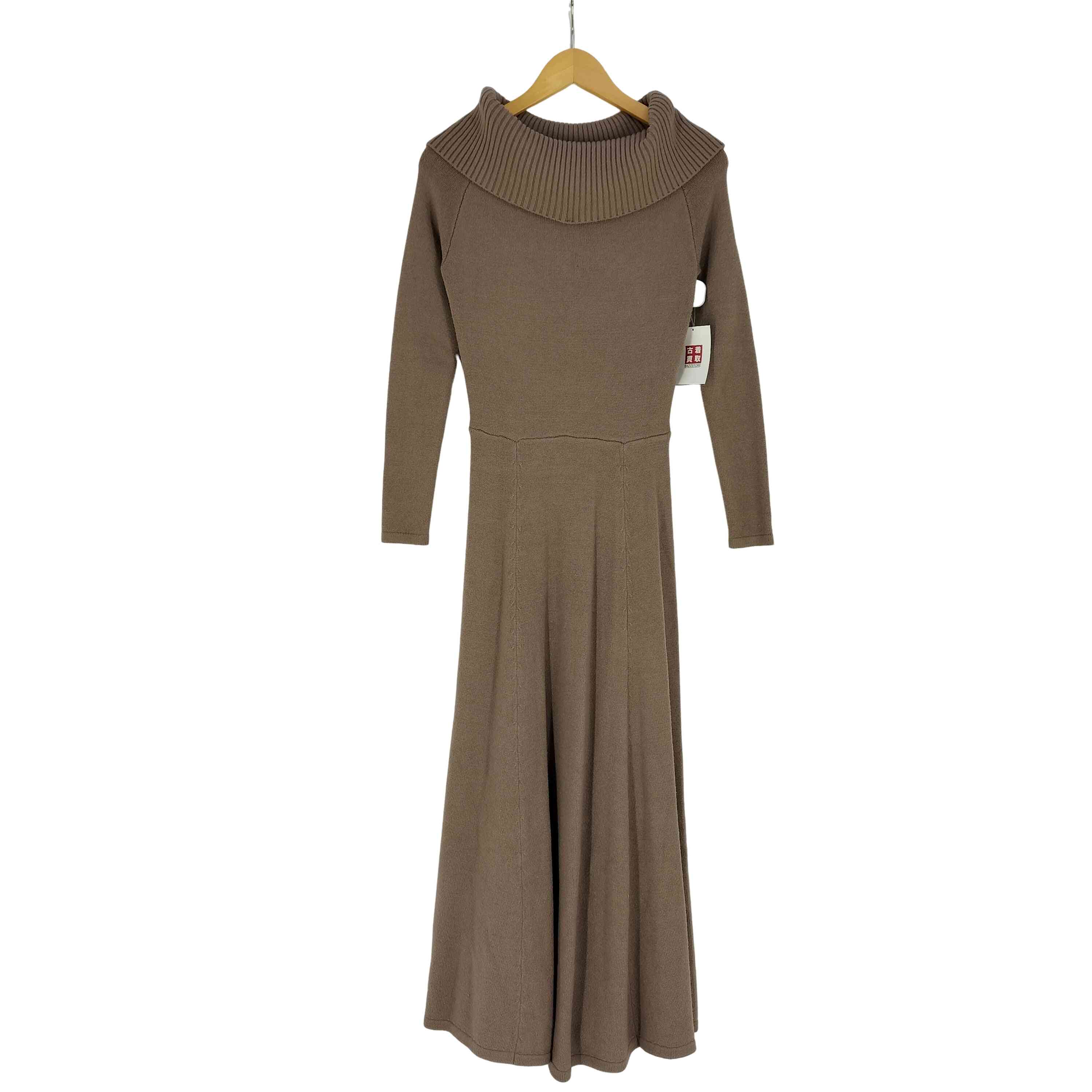 【中古】ルエレ Louere オフショルフレアニットワンピース レディース MT