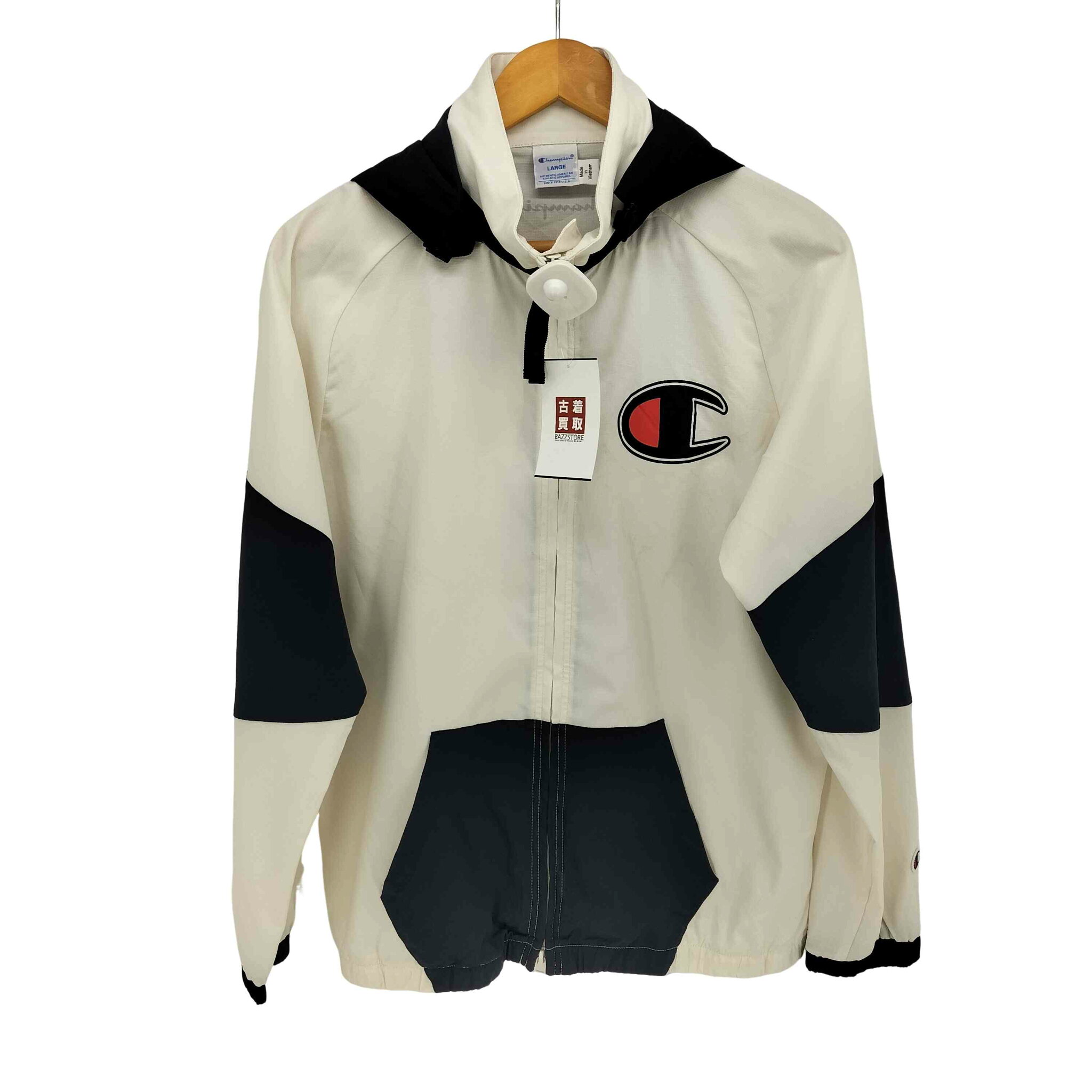 【中古】チャンピオン Champion ロゴプリント フーデット ジャケット メンズ import:L