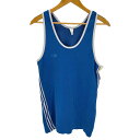 【中古】アディダス adidas トレフォイル ロゴ サイドラインタンクトップ メンズ 表記無