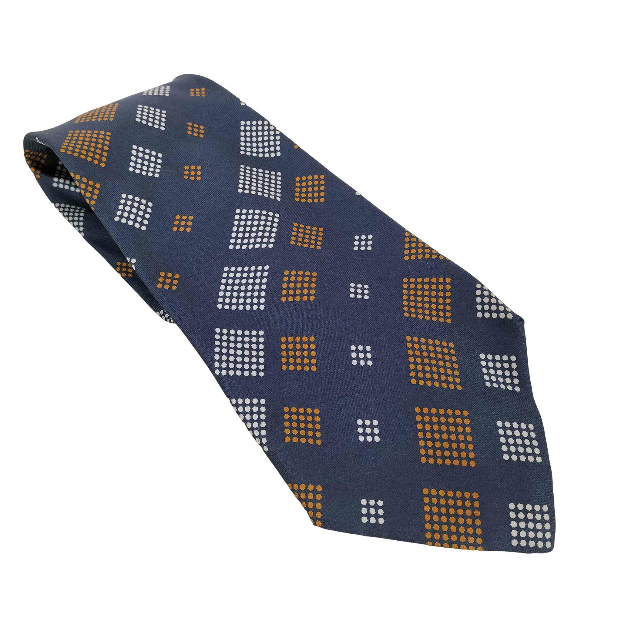 【中古】イヴサンローラン Yves Saint Laurent ドット格子柄ネクタイ メンズ 表記無