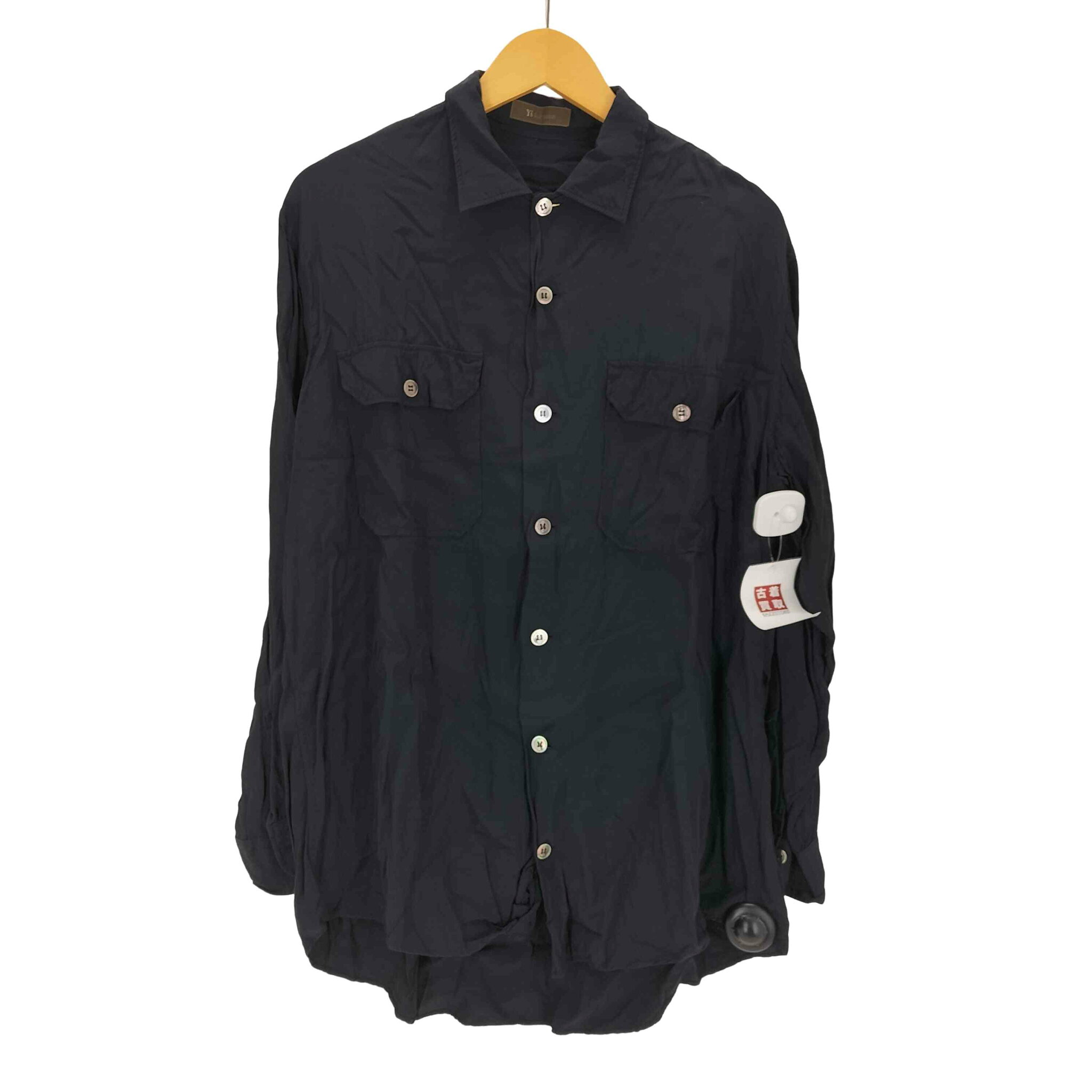【中古】ワイズフォーメン Ys for men 90s レーヨンシャツ 両フラップ メンズ 表記無
