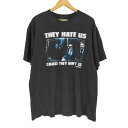 【中古】ユーズドフルギ USED古着 ドラマプリント クルーネック半袖Tシャツ カットソー メンズ XXL