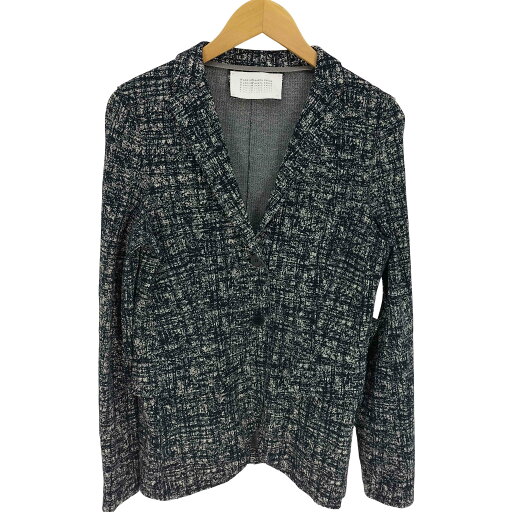 【中古】ハリスワーフロンドン HARRIS WHARF LONDON イタリア製 総柄 コットン ポリ 2B テーラード ジャケット レディース EUR:44 【中古】ハリスワーフロンドン HARRIS WHARF LONDON イタリア製 総柄 コットン ポリ 2B テーラード ジャケット レディース EUR:44