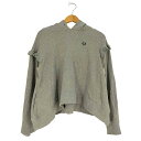 【中古】フレッドペリー FRED PERRY Aライン スエット パーカー レディース UK:10