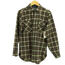 【中古】ペンドルトン PENDLETON 70-80s USA製 PURE VIREGIN WOOL 襟キルティング ダブルポケット チェック ネルシャツ メンズ import:M