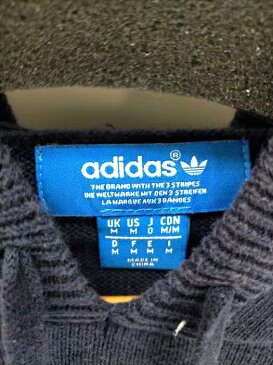 adidas Originals アディダスオリジナルス ニット・セーター メンズ 青系 × 白系 JPN:M 日本サイズ:M 相当 ロゴコットンニットパーカー【中古】【ブランド古着バズストアBAZZSTORE】【080721】
