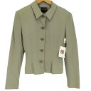 【中古】カルバンクライン CALVIN KLEIN ウール 5B ステンカラー ジャケット ウール バックボタン ノーカラー ベスト アンサンブル セットアップ...