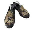 【中古】ユーズドフルギ USED古着 {{GIUSEPPE ZANOTTI}} ビジュ― 刺繍スリッポン パンプス レディース JPN:37