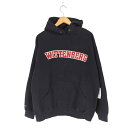 【中古】ジャンスポーツ JanSport フロントロゴパッチ スウェットプルオーバーパーカー メンズ JPN:L