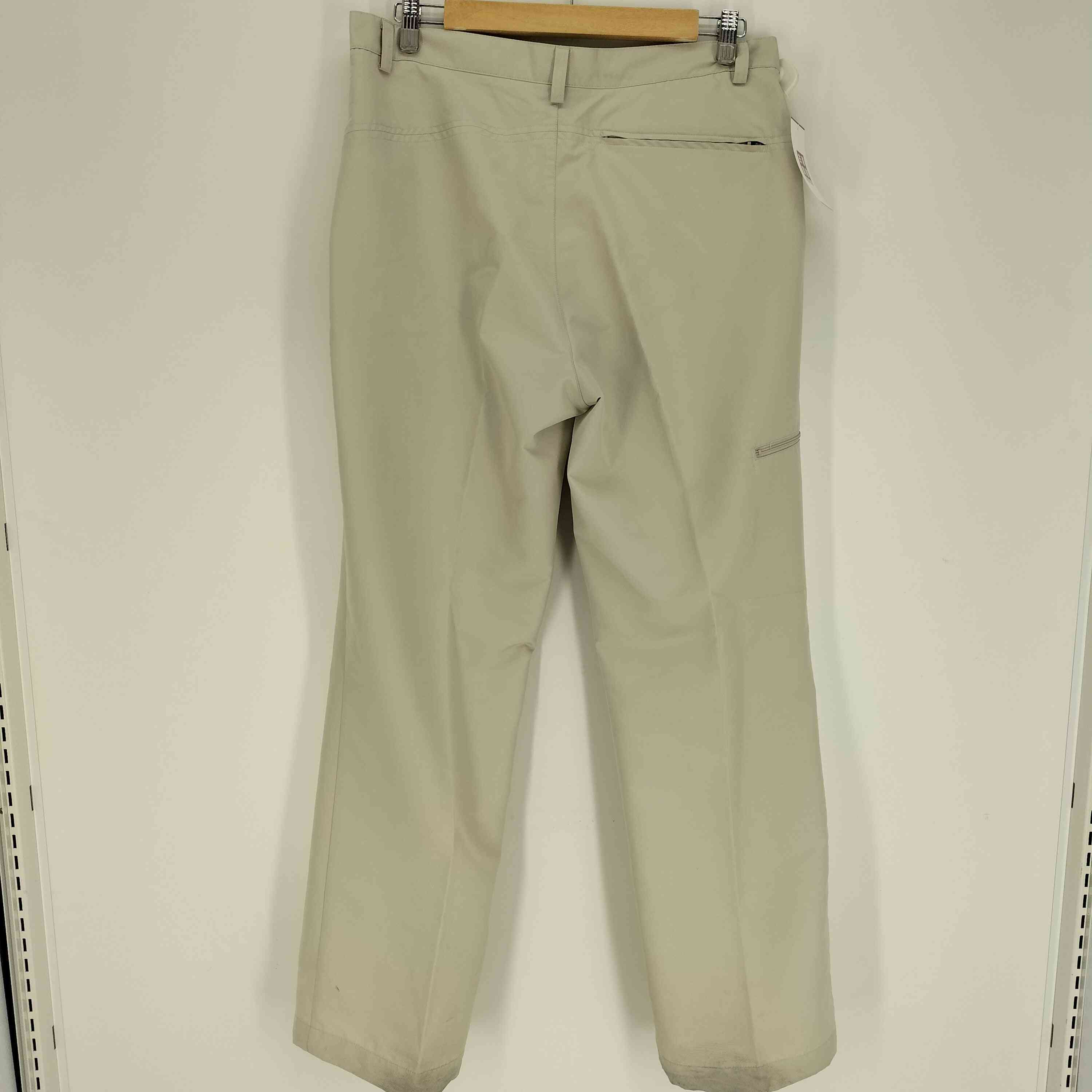 【中古】ナイキゴルフ NIKE GOLF 00S 07AW ジップアップ ドローコード センタープレス スウッシュ ロゴ 刺繍 スラックス ゴルフパンツ メンズ 34