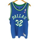 【中古】チャンピオン Champion 90S DALLAS 32 バスケットボール チーム プリント ユニフォーム ゲームシャツ メンズ US:44
