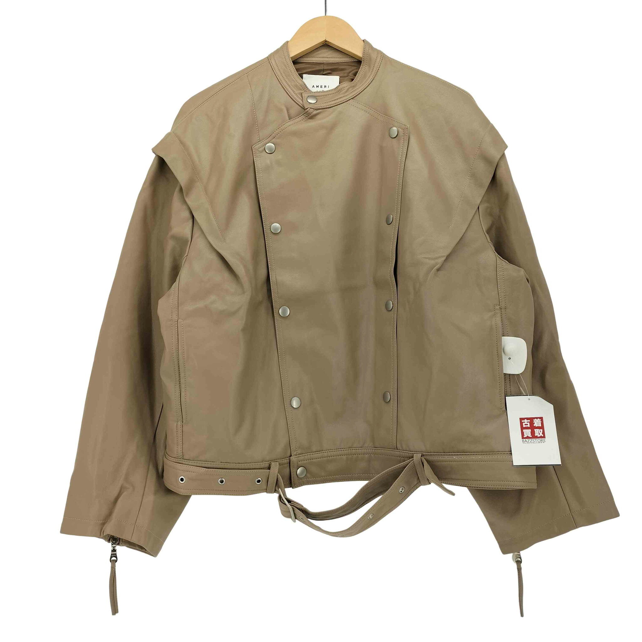 【中古】アメリ AMERI RETRO FAKE LEATHER JACKET レトロフェイクレザージャケット レディース FREE