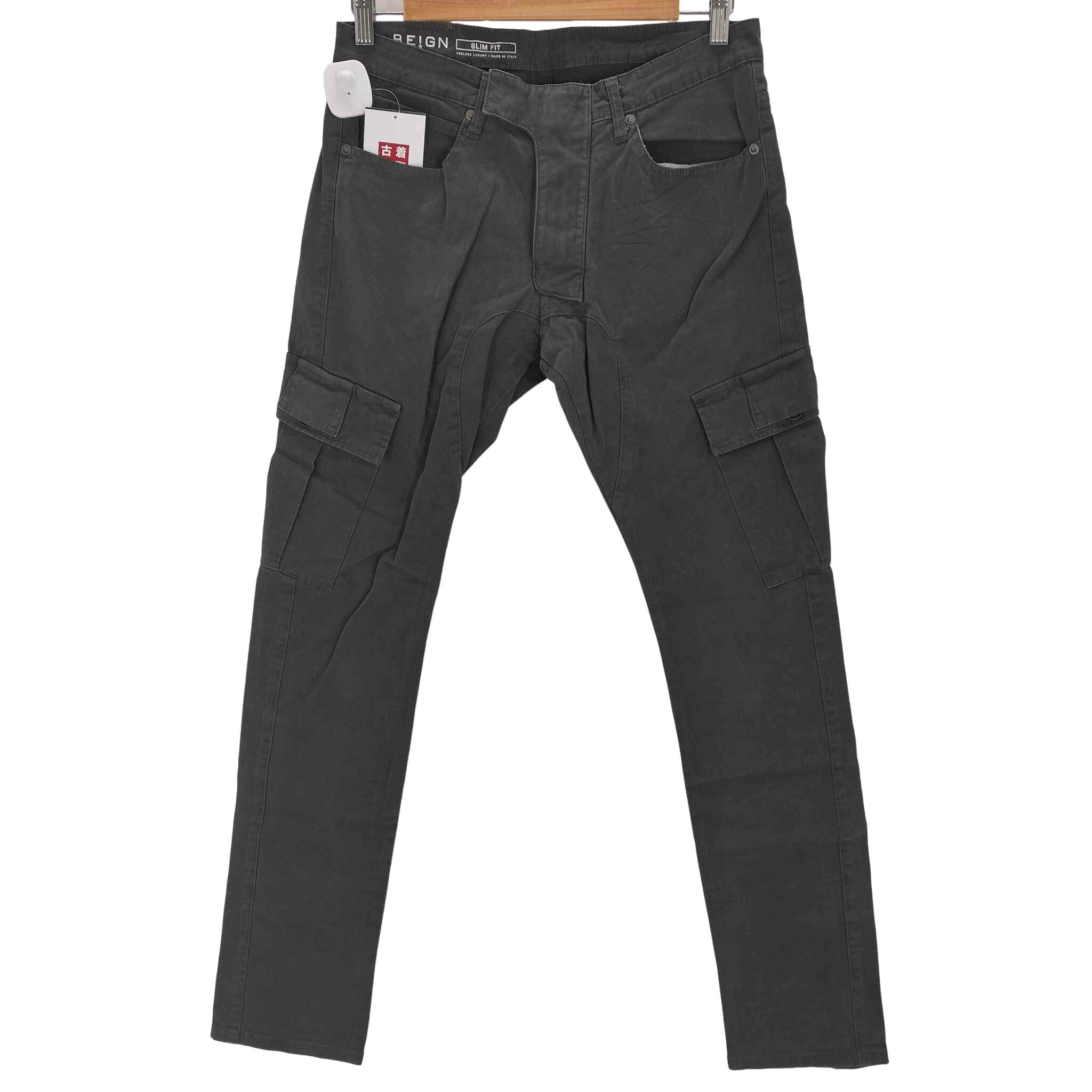 【中古】ユーズドフルギ USED古着 reign 製品染めカーゴパンツ slim fit イタリア製 メンズ 31