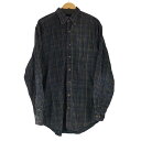 【中古】エディーバウアー Eddie Bauer 90S 白タグ L/S BD チェックシャツ メンズ JPN:L