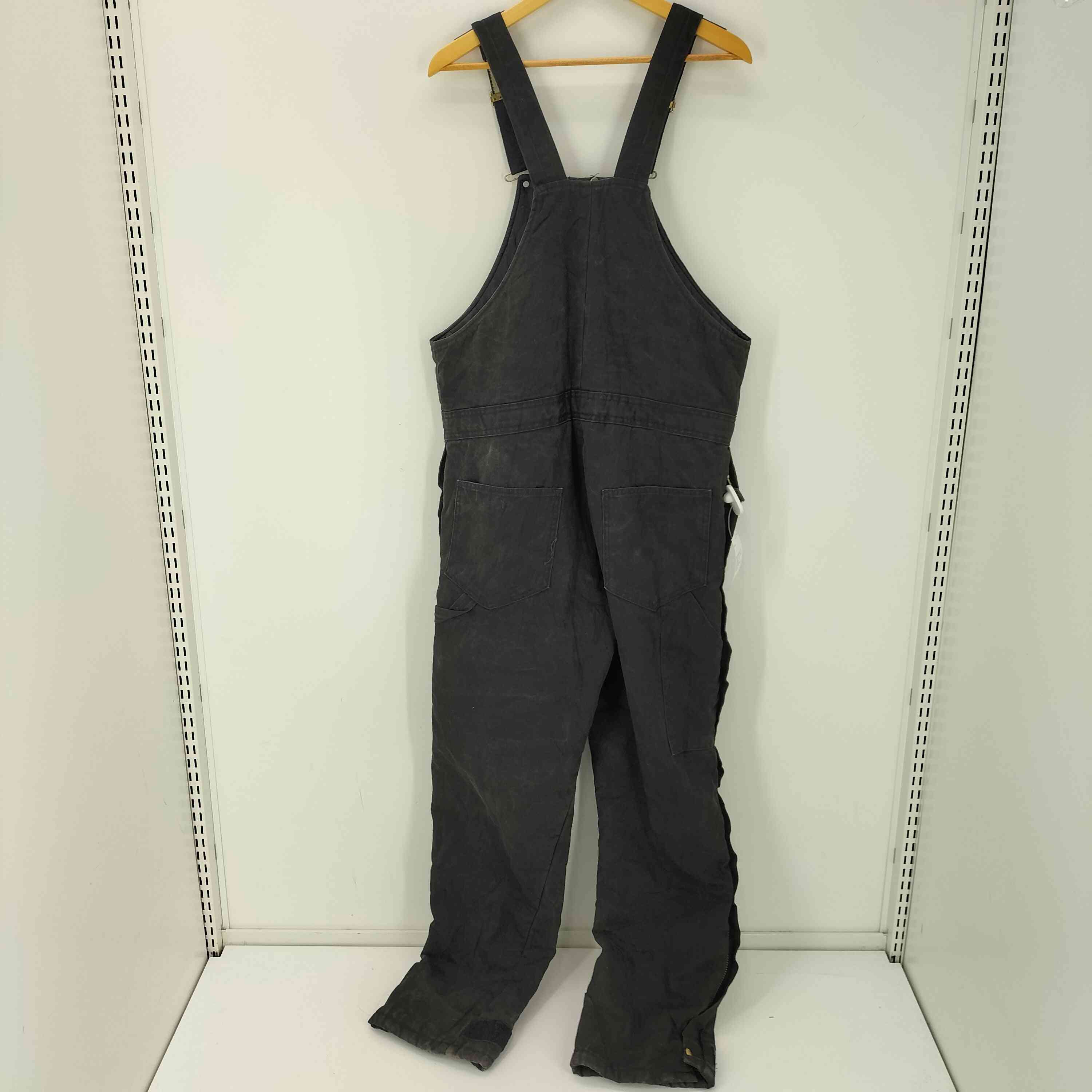 【中古】キー KEY POLAR KING 裏地 キルティング ダック地 中綿 サイド ジップ ボタン ペインター オーバーオール ツナギ ビックサイズ メンズ 表記無