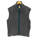 【中古】エルエルビーン L.L.Bean 筆記体刺繍 フリースベスト メンズ 表記無