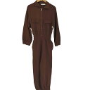 【中古】ザラ ZARA KNIT FRONT JUMPSUIT ニット フロント ジップ ジャンプスーツ オールインワン レディース S