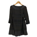 【中古】ドーリーガールバイアナスイ DOLLY GIRL BY ANNA SUI チェック柄 ラメ フレア デザイン ライト コート ワンピース レディース 表...