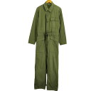 【中古】ユーエスアーミー U.S. ARMY 30-40s HBT 尿素ボタン M-43 オールインワン つなぎ メンズ 38L